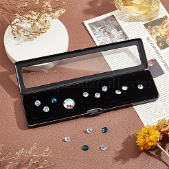 Rechteckige Box aus 202 Edelstahl mit losen Diamanten&nbsp;VBOX-WH0005-09