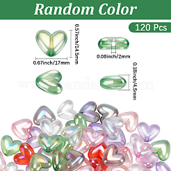 120pcs perles acryliques transparentes&nbsp;OACR-SP0002-23