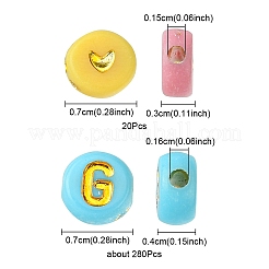 300 Stück 2 Stile undurchsichtige gemischte Acrylperlen&nbsp;MACR-YW0002-58A