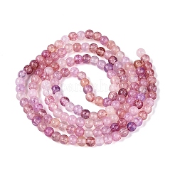 Brins de perles de verre craquelé teintées à effet ombré&nbsp;GLAA-Q106-01A-B22