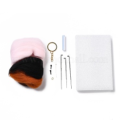 Elegante frau diy schlüsselanhänger nadelfilzen kit&nbsp;LS-DIY-I098-04