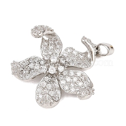 Colgante micropavé cubic zirconia de latón&nbsp;KK-K418-01A-P