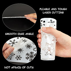 6 stücke 3 arten weihnachten thema kunststoff aushöhlen zeichnung malerei schablonen vorlagen&nbsp;DIY-GF0009-92