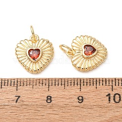 Ciondoli di San Valentino in ottone con pavé di zirconi cubici&nbsp;CU-K002-44G-A
