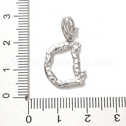 Ciondoli pendenti europei in ottone placcato a cremagliera con micro pavé di zirconi cubici&nbsp;KK-L210-015P-D