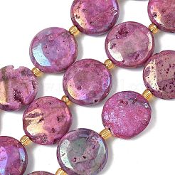 Galvanisierte natürliche Druzy Geode Kristallperlen Stränge&nbsp;G-G459-04