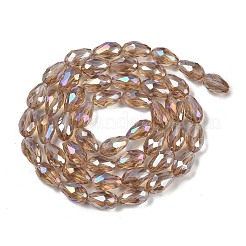 Transparentes perles de verre de galvanoplastie brins&nbsp;EGLA-N013-T8mm-B23
