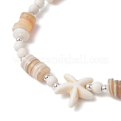 Synthetische Türkis Perlen Stretch-Armbänder&nbsp;BJEW-JB11911-01