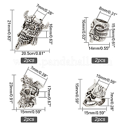8 pz 4 perline in lega di stile tibetano&nbsp;TIBEB-CA0001-20