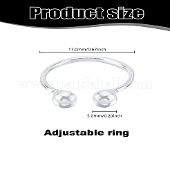 3 Stück Messing-Kunststoff-Perlen-Fingerringe-Sets für Frauen&nbsp;RJEW-LP0003-50B