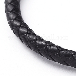 Unisex geflochtenen Lederband Armbänder&nbsp;BJEW-JB04941-01