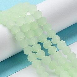 Brins de perles de verre de couleur unie imitation jade&nbsp;EGLA-A034-J6mm-MD01