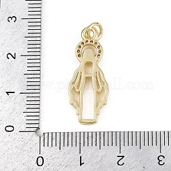 Pendentifs avec zircon cubiques à micro-pavés en laiton&nbsp;KK-D409-43G-B