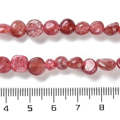 Natürlichen Erdbeere Quarzperlen Stränge&nbsp;G-P497-01C-02