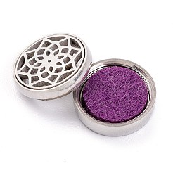 Magnetische Diffusor-Medaillon aus Edelstahl 304 für Aromatherapie und ätherische Öle&nbsp;AJEW-M027-13P