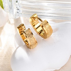 Pendientes de aro de acero inoxidable 304 con destellos de arena para mujer&nbsp;EJEW-M001-23G