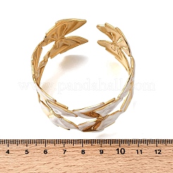 Braccialetti con polsino smaltato in acciaio inossidabile 304 per donna&nbsp;BJEW-E112-01G