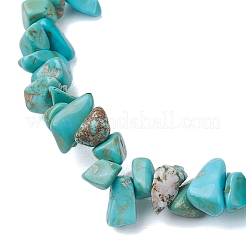Pulseras para niños con cuentas de howlita natural teñidas&nbsp;BJEW-JB10611-07