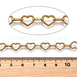 Catene a maglie a cuore in acciaio inossidabile 304 placcate ioni (ip)&nbsp;CHS-S012-18G