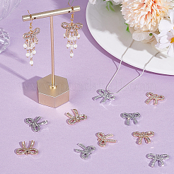 36 Stück 6 Stile Zinklegierung Kristall Strass Anhänger&nbsp;FIND-PH0024-78