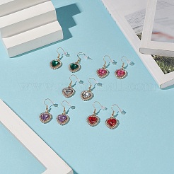 Legierung Rhinestone-Herz Ohrringe&nbsp;EJEW-JE05149