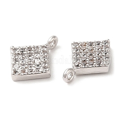 Pendenti in zirconi cubici trasparenti in micro pavè di ottone&nbsp;KK-M246-31P