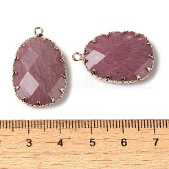 Natürliche Rhodonit-Anhänger mit Facettenschliff&nbsp;G-Q169-01G-01