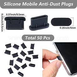 Bouchons anti-poussière en silicone pour téléphones portables&nbsp;AJEW-SC0031-83B