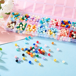 560pcs 14 Farben undurchsichtige Acrylperlen&nbsp;SACR-TA0001-47