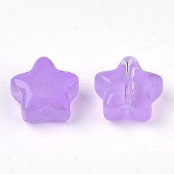 Perle di vetro verniciate a spruzzo trasparente&nbsp;GLAA-N035-01-A04