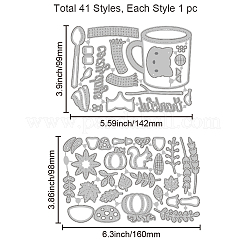 Herbstmotiv Tasse Stanzschablonen aus Kohlenstoffstahl&nbsp;DIY-WH0309-2172