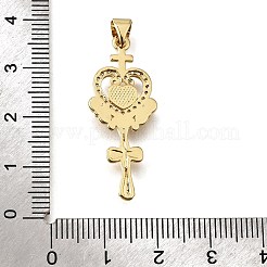 Messing Micro Pave Zirkonia ABS Imitation Perle Anhänger&nbsp;KK-D328-03G-B