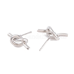 Orecchini in ottone placcato a cremagliera&nbsp;EJEW-S219-02P