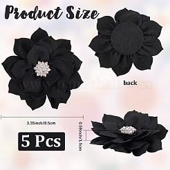 Ornamentzubehör aus Polyester und Strass&nbsp;DIY-WH20063-015A