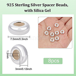 8 pz 925 perline distanziatrici in argento sterling&nbsp;STER-BC0001-61A