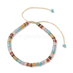 Braccialetti di perline intrecciate con perline a disco di pietre preziose miste naturali e sintetiche per donne e uomini&nbsp;BJEW-JB13333