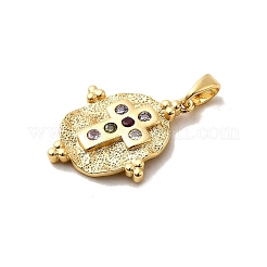 Ottone micro spianare pendenti zirconi&nbsp;KK-H089-33G-02