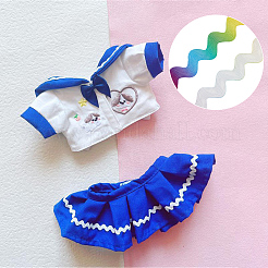 Rubans à franges ondulés en coton dégradé de couleur arc-en-ciel de 10 m&nbsp;OCOR-WR0001-31