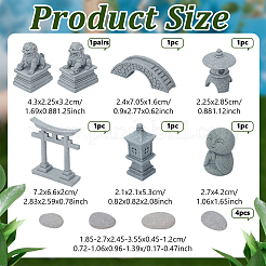 11 Stück 7 Stile Harz- und PVC-Statuen&nbsp;DJEW-NB0001-54
