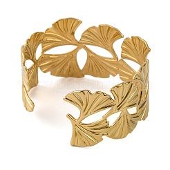 Ionenplattierung (IP) 304 Edelstahl-Manschettenarmbänder für Frauen&nbsp;BJEW-D048-01G