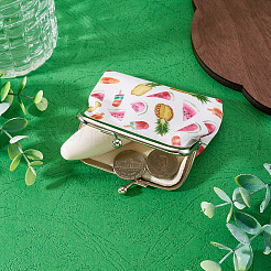 Carteras de piel sintética con estampado de frutas&nbsp;AJEW-TADJ0001-15A