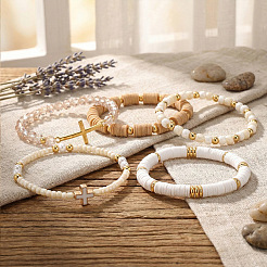5 Stück 5 verschiedene Stile Stretch-Armband aus Glas- und Harzperlen&nbsp;UJ8716-1