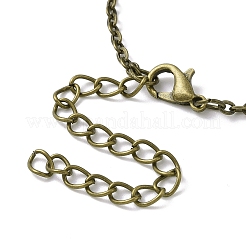 Collar con colgante de medio cráneo roto de aleación retro para hombres y mujeres&nbsp;NJEW-B085-04B