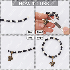 300 pz 5 stili di staffe per tubi in lega di stile tibetano&nbsp;TIBE-SP0001-03AB