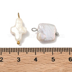 Kit di ciondoli con perle e conchiglie naturali&nbsp;SSHEL-XCP0001-14