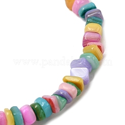 Gefärbte natürliche Süßwassermuschelperlen Stretch-Armbänder für Mädchen&nbsp;BJEW-JB12281