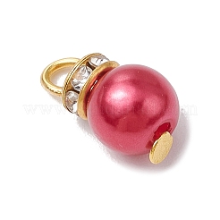 30 pieza de colgantes de perlas de imitación de plástico ABS de 6 colores&nbsp;PALLOY-JF03299