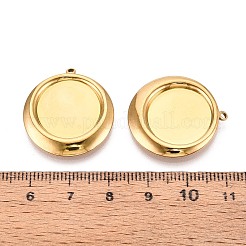 Cabochon-Fassungen für Anhänger aus Edelstahl 304&nbsp;STAS-T067-16G