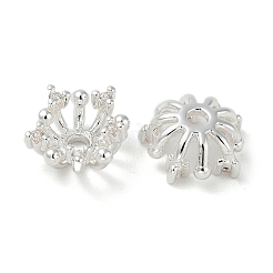 Capuchons de perles en zircone cubique transparent micro pave en laiton&nbsp;KK-U045-05S