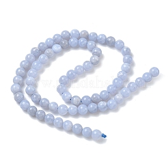 Chapelets de perles en agate avec dentelle bleue naturelle&nbsp;G-F222-30-6mm-01